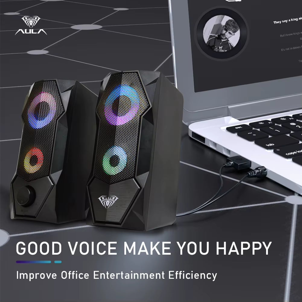 N-301 Computer Speaker Aux 3.5Mm Stereo Surround Music Speakers Column Sound Computer PC Home Notebook TV Loudspeakers