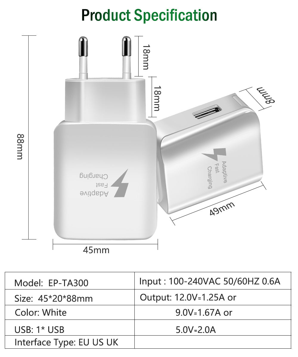Mobile travel fast European and American charger