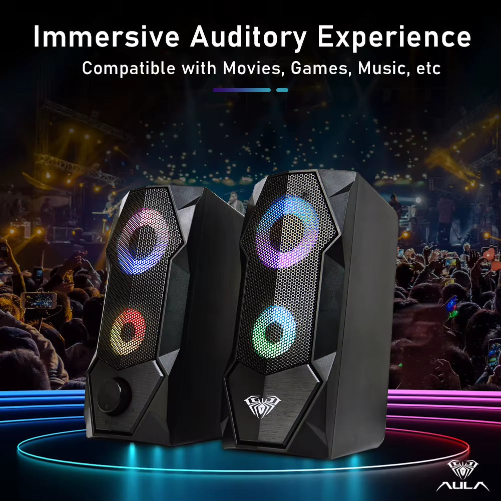 N-301 Computer Speaker Aux 3.5Mm Stereo Surround Music Speakers Column Sound Computer PC Home Notebook TV Loudspeakers