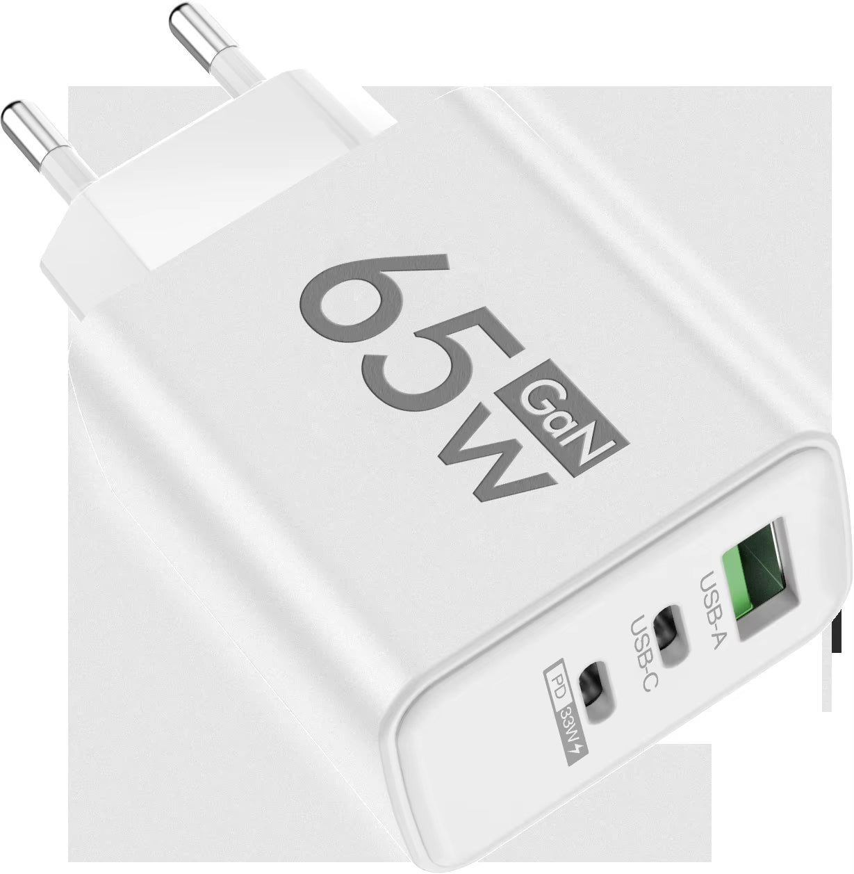 65W Gan USB Fast Charger Type C PD Quick Charging Charger Mobile Phone Power Adapter for Iphone 14 15 Pro Xiaomi Samsung Oneplus